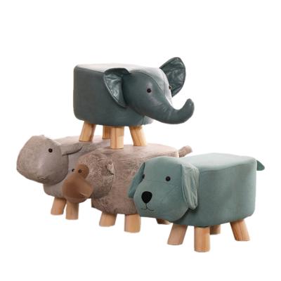 China Modern Supply Wholesale Wholesale Animal Children's Small Leather Stool Animal Stool for sale