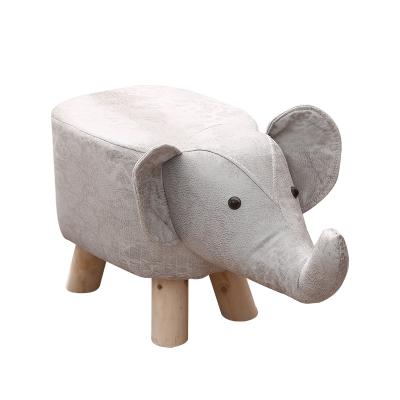 China Modern Animal Shoe Shape Cartoon Elephant Artificial Leather Cloth Technology Changing Stool Stool for sale