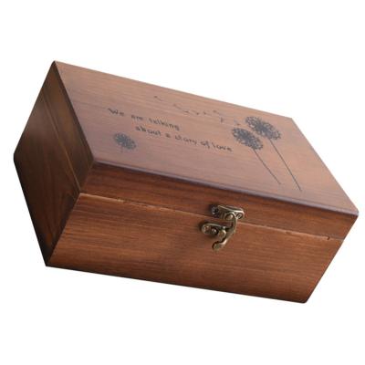 China Custom Boxes Custom Wholesale Handmade Wooden Color Small Gift With Logo OE Storage Organizer Basket Hand Sewing Kit In Wooden Box for sale