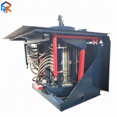 China Material of Construction Shops 3Ton Capacity Intermediate Frequency Steel Case Steel Cast Iron Induction Furnace for sale