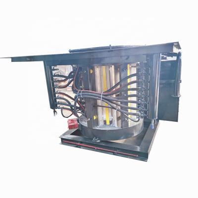 China Building Material Shops 1T Alloy Fabricating Steel Case Induction Medium Frequency Melting Furnace for sale