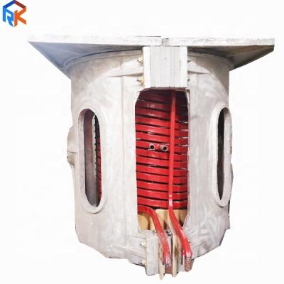 China Building Material Shops Copper Aluminum Scrap 1.5Ton Intermediate Frequency Shell Melting Induction Furnace for sale