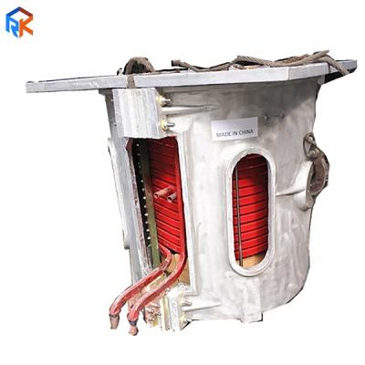 China Building Material Shops Intermediate Frequency 0.75T Aluminum Shell Electric Copper Melting Induction Furnace for sale