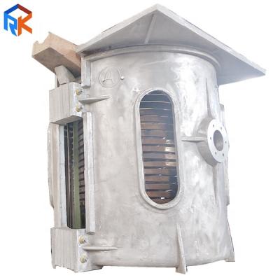 China Building Material Shops 0.35T Shell Electric Magnetic Induction Melting Medium Frequency Aluminum Furnace for sale