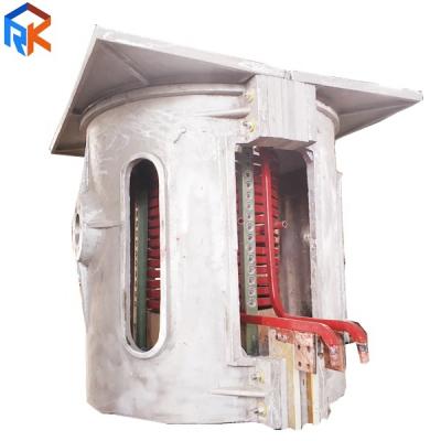 China Building Material Shops 0.5T Intermediate Frequency Aluminum Crucible Aluminum Shell Aluminum Melting Furnace for sale