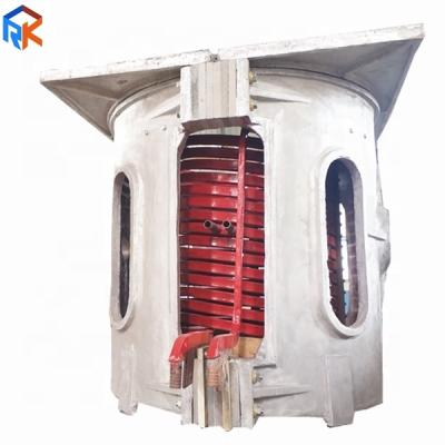 China Building Material Shops Intermediate Frequency Shell 0.75Ton Rare Earth Aluminum Casting Induction Furnace for sale