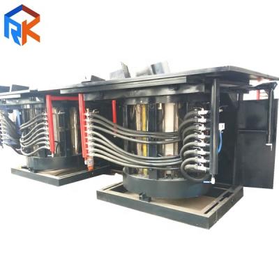 China Building Material Shops 2Tons Induction Steel Melting Furnace 25 Mins Furnace Bodies Operated Simultaneously for sale