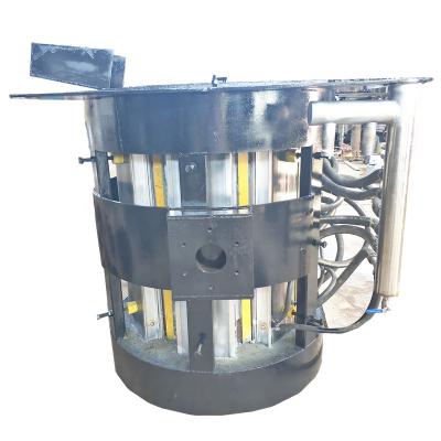 China Building Material Shops Reducer Steel Case Induction Steel Iron Pouring Medium Frequency Furnace for sale