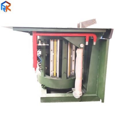 China Material of Construction Shops Intermediate Frequency Copper Induction Furnace Brass Bronze Smelting 0.75Ton Capacity for sale