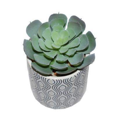 China Chinese home decoration factory sells artificial plastic ceramic potted succulents for sale