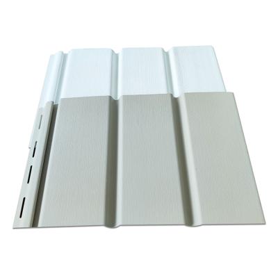 China Traditional Custom Color 12inch Fire Retardant Wood Grain PVC Vinyl Soffit Ceiling Panel Solid Panel For Gutter Roof for sale