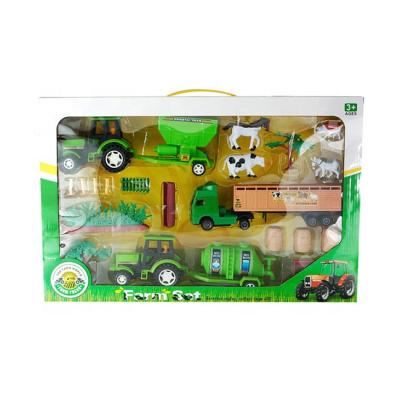 China Friction Toy Good Quality Kids Toy Tractor Farm Truck Vehicle With Farm Animal for sale