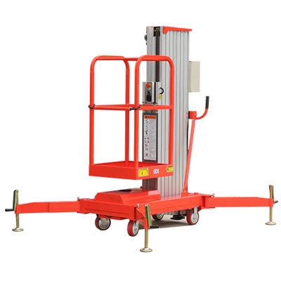 China Hydraulic Aluminum Alloy Hotels Portable Lift Platform Electric Single Person Ladder for sale