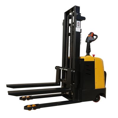 China Building Material Shops 1 Ton 2 Ton Electric Pallet Stacker for sale