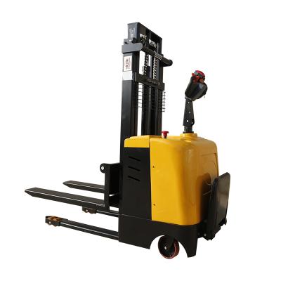 China Building Material Shops Electric Stacker Forklift 2t Electric Pallet Truck For Warehouse And Container for sale