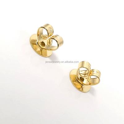 China Lock for Ear Studs Earring 18K Genuine Genuine LOCK Real AU750 Gold Ear Studs LOCK Finding Ear Lock Jewelry Back Finding for sale