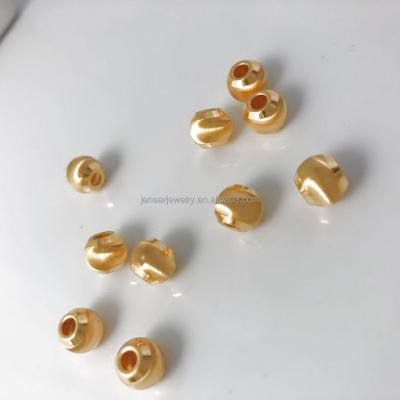 China Use on fine jewelry real 24K yellow gold cat eye 8mm tiger eye 8mm pawnable beads beads jewelry real finding beads for sale