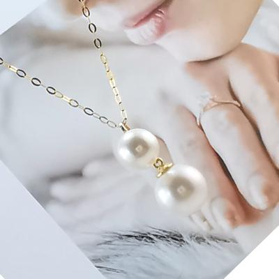 China CLASSIC solid gold natural freshwater pearl pendant real for women real 18K AU750 gold freshwater pearl pendant for sale