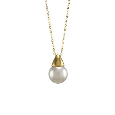 China CLASSIC real freshwater natural freshwater pearl pendant solid gold for women real 18K AU750 gold freshwater pearl pendant for sale