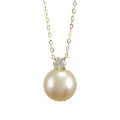 China Solid Gold CLASSIC True Natural Freshwater Pearl Pendant For Women's Real 18K AU750 Gold Pearl Pendant for sale