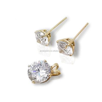 China CLASSIC genuine pawnable 18K gold earring lab created real faux diamond earring AU750 gold ear studs for sale