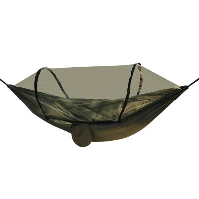 China Durable Outdoor Nylon Camping Parachute Comfortable Hammock 210T Swings Hammock With Mosquito Net for sale