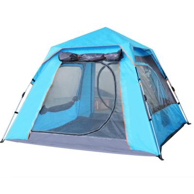 China Diagonal Tying Type 3 Season Camping Large Family Outdoor Tent 4 People Waterproof Automatic Camping Tent for sale