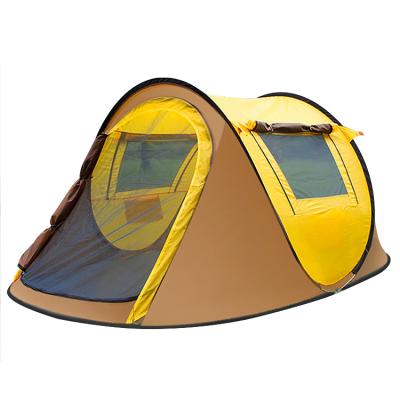 China Durable Automatic Pop Up Camping Tent 3-4 Person Hiking Waterproof Beach Tent Camping for sale