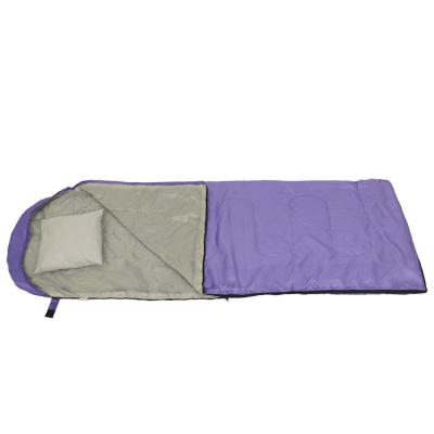 China Envelope Type Camping Envelope Polyester Cotton Waterproof Sleeping Bag With Hood Outdoor Sleeping Bag for sale