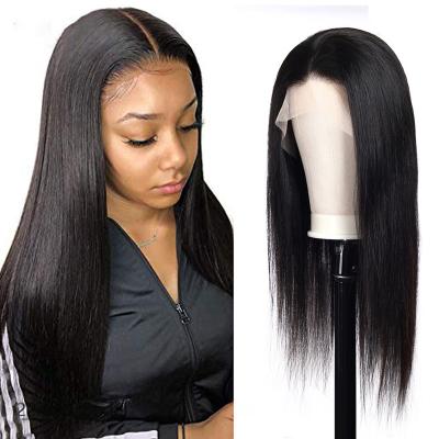 China Silky Straight Alice Brazilian Human Hair Lace Front Wig Straight Virgin Hair Wave Lace Wig For Black Women Pre Pluck Lace Wig With Baby Hair for sale