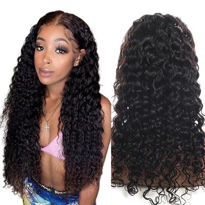 China Wholesale Natural Brazilian Water Wave Human Hair Wig For Color Women Cuticle Aligned Wig Virgin HD Lace Headband for sale