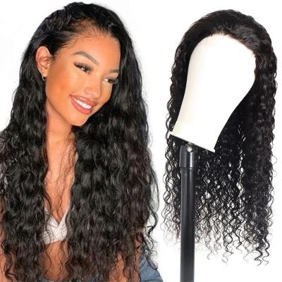 China Wholesale Price Mink Brazilian Hair Closure Wig 2022 New Water Wave Wigs With Baby Hair Unprocessed Virgin Hair Wigs For Black Women for sale