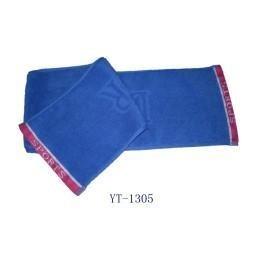 China Jacquard Sports Towel, 100% Cotton Material, Blue Color as YT-1305 for sale