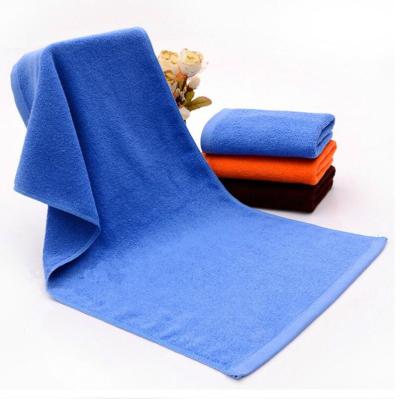 China Hot sale blue cotton bath towels for stock pattern sale or logo embroidered for sale