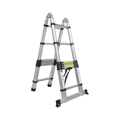 China Telescopic Ladders EN131Double Sided Aluminum Telescopic Ladder Stairs Universal Folding Ladder Joint for sale