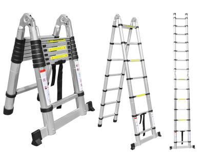 China Aluminum Telescopic Folding Ladders Ladder For Lidl Portable Folding Extension Ladder A-Frame Step Ladder With Hinges Te koop