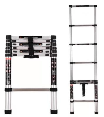 China Ladders 3.2 M Telescopic Aluminum Soft End System Telescopic Ladder With Hand Protection for sale