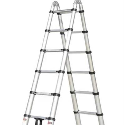 China Folding Ladders EN131 Aluminum Universal Ladder Lidl Folding Telescopic Ladder With Hinges for sale