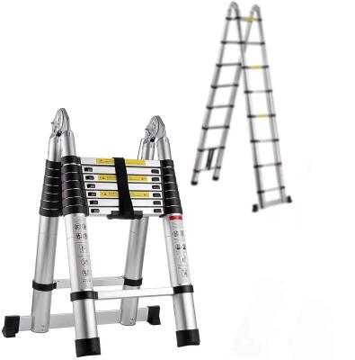 Chine Easy Side Strong Multi Purpose Double Folding Ladders 5.0M Quality Telescopic Storage Ladder With Joint Hinges à vendre