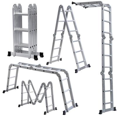 Cina Folding Ladders Multi Purpose Aluminum Folding Step Ladder Scaffolding Lightweight Ladder in vendita