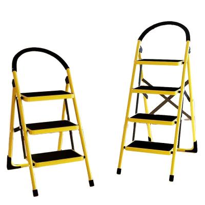 China Contemporary 3 Steps Steel Adjustable Agility Ladders Folding Wide Step Household Ladder à venda