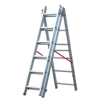 China Multi-Use Aluminum Folding Ladders Triple Extension Adjustable Folding Ladder for sale