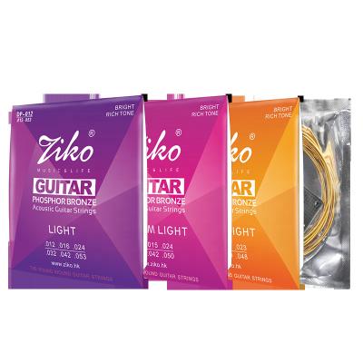 China Wholesale Packing 90/10 Acoustic Guitar Strings Ernie Ziko Ball 6 String Phosphor Bronze Acoustic Guitar Strings Set for sale