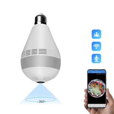 China Human Motion Tracking Wireless Bulb Camera 2mp 1080p 360 Degree Pro Indoor CCTV V380 Camera With Two Way Voice for sale