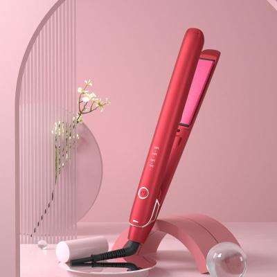 China New Hair Care and Treatment Ionic and Infrared Function Straighten Flat Iron Ceramic Custom Logo Negative Ionic High Swivel Cord Hair Fast Straightener for sale