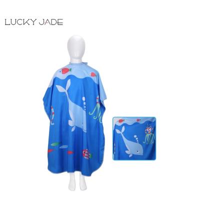 China Cute Size Quality Cartoon Kid Haircut Cape Salon Cape W90*L130cm for sale