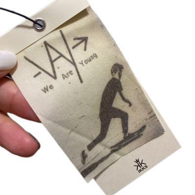 China Viable Custom Design Hang Tags With Natural Cotton Canvas Fabric Hang Tag for sale