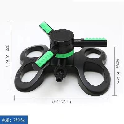 China Endurable 360 Degree Adjustable Automatic Rotating Garden Sprinkler 3 Arms Water Sprinkler Garden zu verkaufen