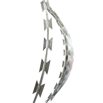 China Steel Wire Galvanized Stainless Steel Concertina Double Circle Razor Barbed Wire Fences for sale