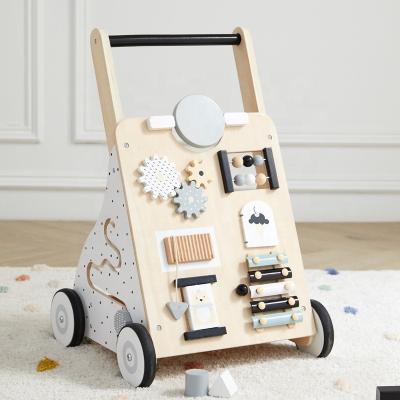 China Early Education Asweets Push And Traction Toys Wooden Baby Activity Walker For Toddler Learning for sale